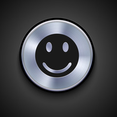 vector metal icon on gray background. Eps10