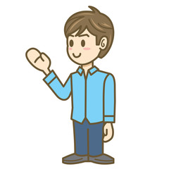 男性　イラスト　全身　紹介