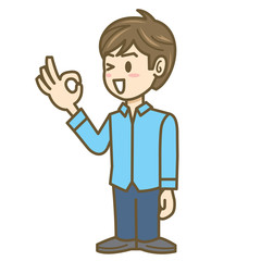 男性　イラスト　全身　OK