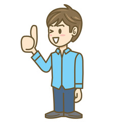 男性　イラスト　全身　good