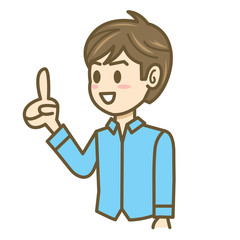 男性　イラスト　上半身　ポイント