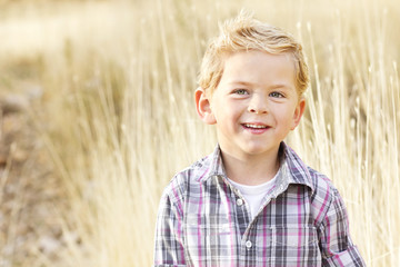 Beautiful Smiling Little Boy Portrait