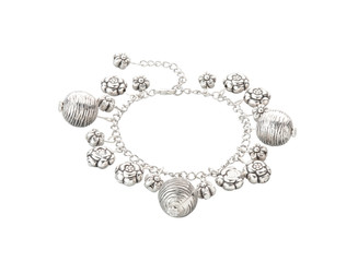A beautiful silver bracelet.