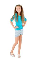 Fototapeta premium Girl in the blue blouse