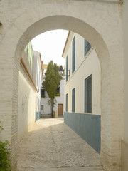 Passageway in old center of Cordoba, Spain
