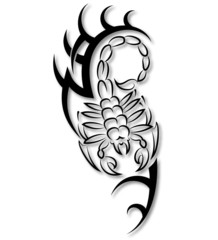 Obraz premium scorpion image and pattern vector, tattoo silhouette