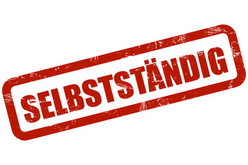 Grunge Stempel rot SELBSTST&Auml;NDIG