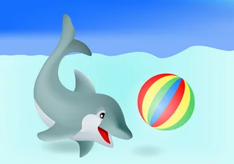 Zelfklevend Fotobehang dolfijn © geocislariu