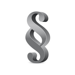 Paragraph – 3D Paragraphenzeichen