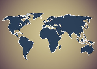 Fototapeta na wymiar Image of a stylized world map