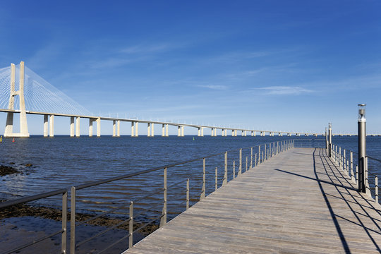 view of the big Vasco da Gama bridge