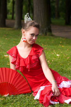Tempting flamenko girl