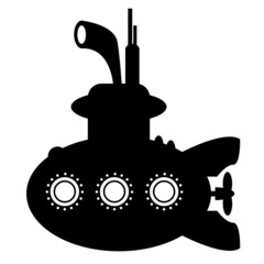 Submarine sign, vector illustration
