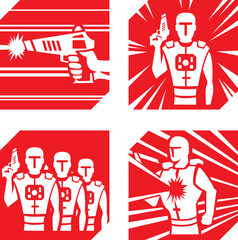 Laser Tag Icons © Danomyte