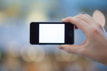 Smartphone mit freier Fläche (total)