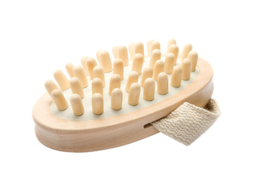 Wooden massage brush