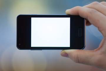 Smartphone mit freier Fläche (nah)