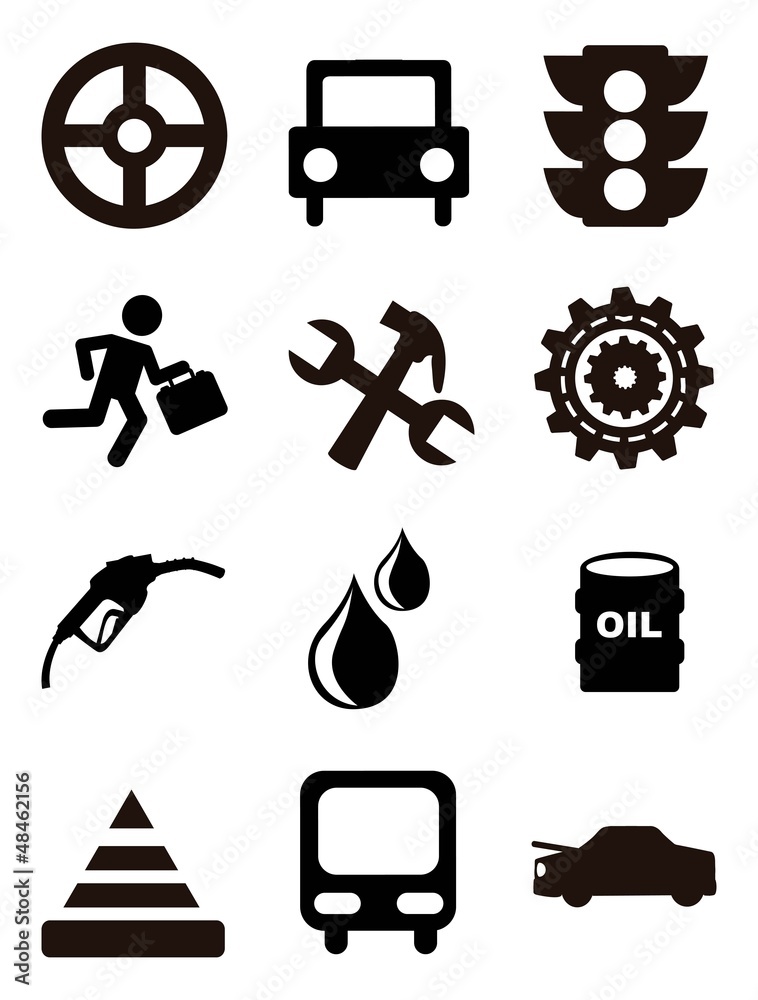 Canvas Prints car maintenance and repair icons