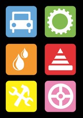 car maintenance and repair icons