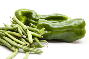 Grüne Bohnen und Paprika