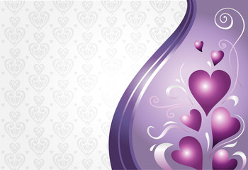 violet and pink valentine's card background 2