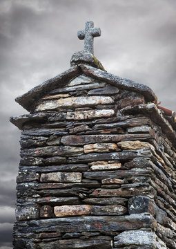 Galician horreo (granary) Province of La Coru&ntilde;a, Spain