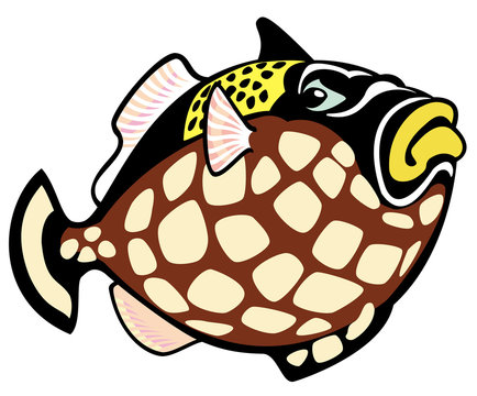 recommend clip art: cartoon trigger fish