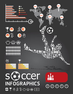 soccer infographic vector