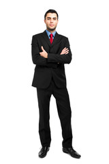 Confident full length businessman