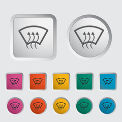 Heating glass single icon. Vector illustration.