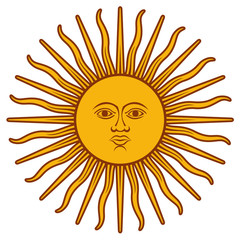 Sonnensymbol auf weißem Hintergrund