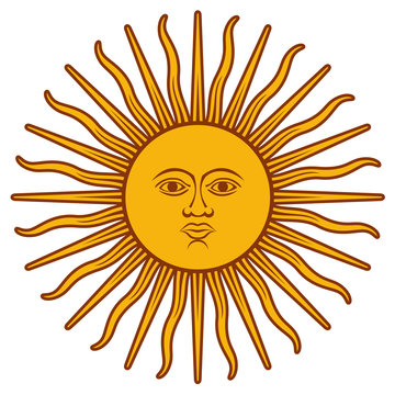 Sonnensymbol auf weißem Hintergrund