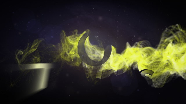 Taurus Zodiac Sign in Particle - HD1080