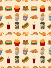 seamless fast food pattern
