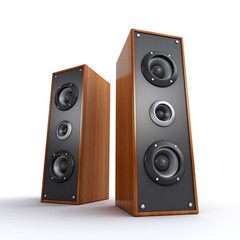 powerful wooden speakers