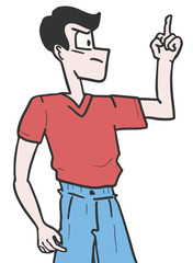 Point finger character