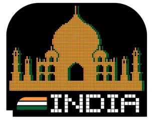 Cercles muraux Pixels SNES indien