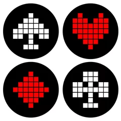 Cercles muraux Pixels Pixel poker