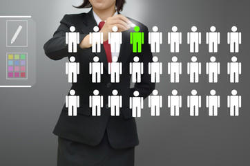 Choosing the talented person for hiring in magnifying