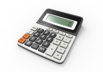 Calculator on a White Background