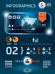 infographics set and Information technology