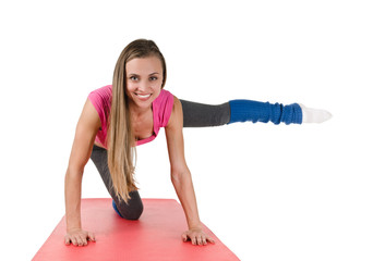 exercise on rug