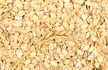 oat flakes texture of close up