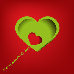 Heart  for Valentine's day card, Craving paper