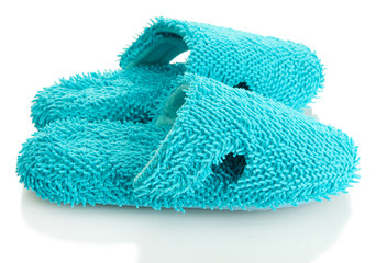 bright slippers, isolated on white