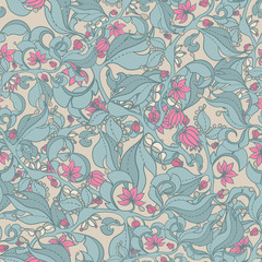 floral turquoise pattern