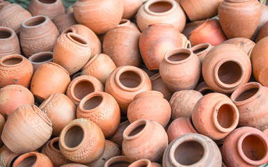 group of clay pots or earthen pots