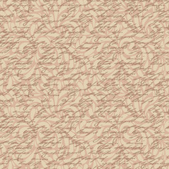 Abstract seamless hand write pattern with floral ornament