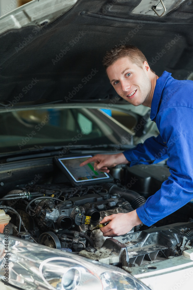 Poster Repairman using tablet computer