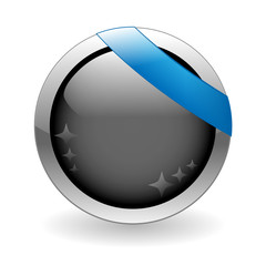 BLANK web button (round blue metallic blank gel)